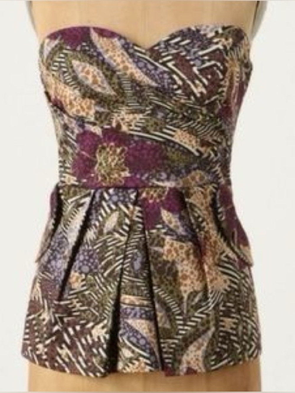 Anthro Fei Pesisir Peplum (Multi) Print & Color Size 2 - Picture 14 of 14